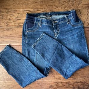 GAP maternity skinny jeans with inset panel